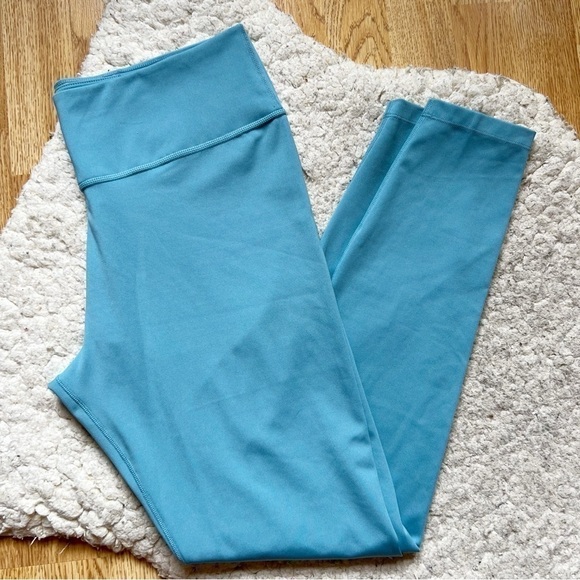 Nike: Like New Light Blue Wide Band Work Out Leggings Size Large - Picture 1 of 10